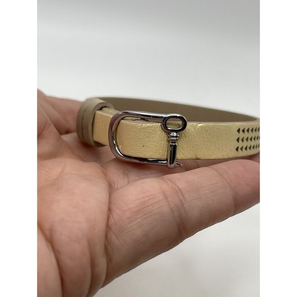 Keep Collective Single Leather Band Triangle Perf In Natural Tan & 4 Charm Lot - Picture 5 of 10